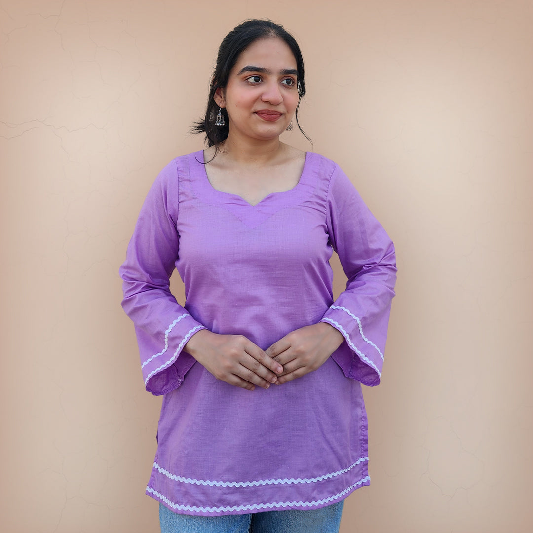 Era - Short Kurti in Lavender
