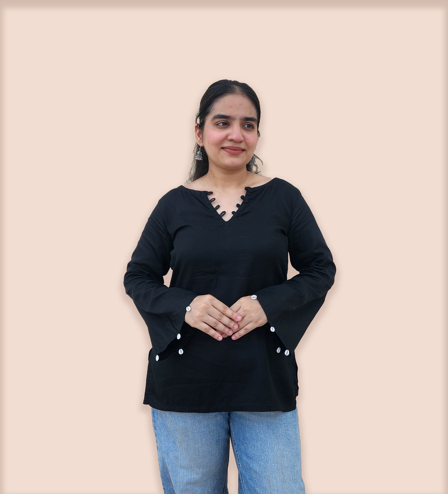 Reet - Short Kurti in Black