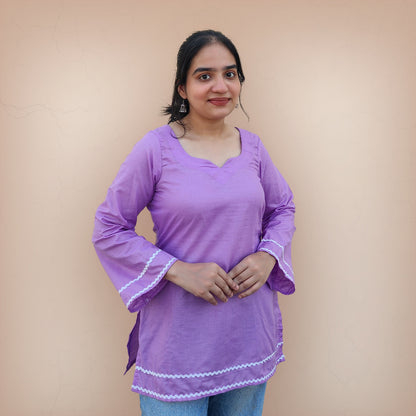 Era - Short Kurti in Lavender