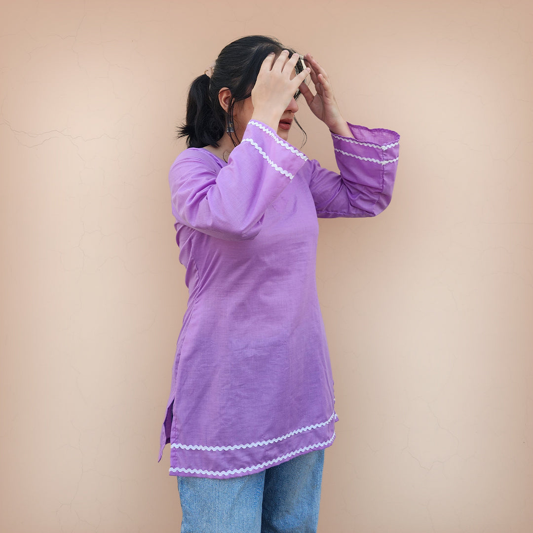 Era - Short Kurti in Lavender