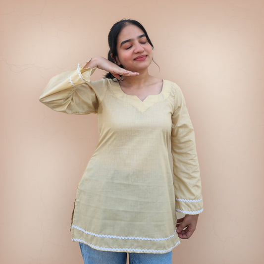 Era - Short Kurti in Beige