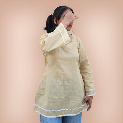 Era - Short Kurti in Beige