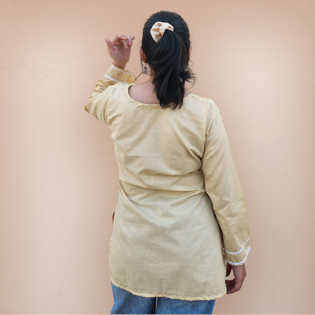 Era - Short Kurti in Beige
